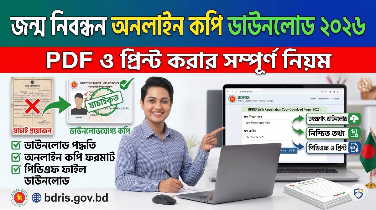 জন্ম নিবন্ধন অনলাইন কপি ডাউনলোড করুন ২০২৬: পিডিএফ ও প্রিন্ট করার সম্পূর্ণ নিয়ম