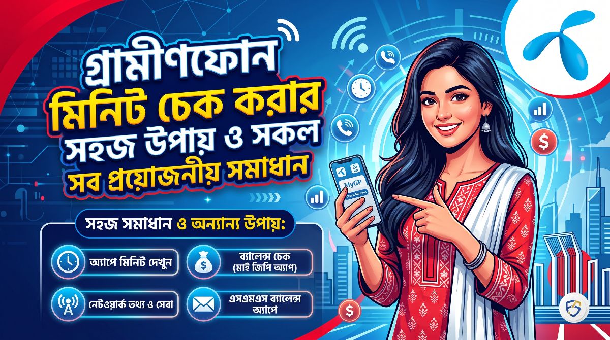 গ্রামীণফোন মিনিট চেক করার সহজ উপায় ও সকল প্রয়োজনীয় USSD কোড